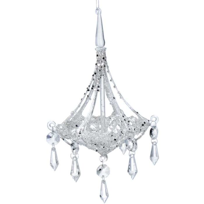 Gisela Graham Glass Chandelier Decoration - Large-2
